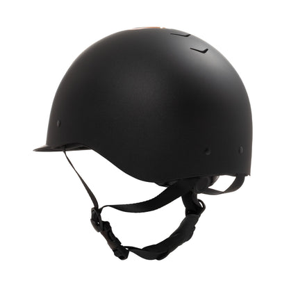 Casco unisex Azael con rueda trasera homologación EN 1384-2023 Equestro - Black/Rose Gold