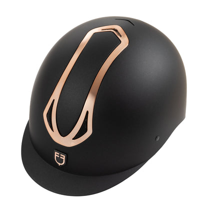 Casco unisex Azael con rueda trasera homologación EN 1384-2023 Equestro - Black/Rose Gold