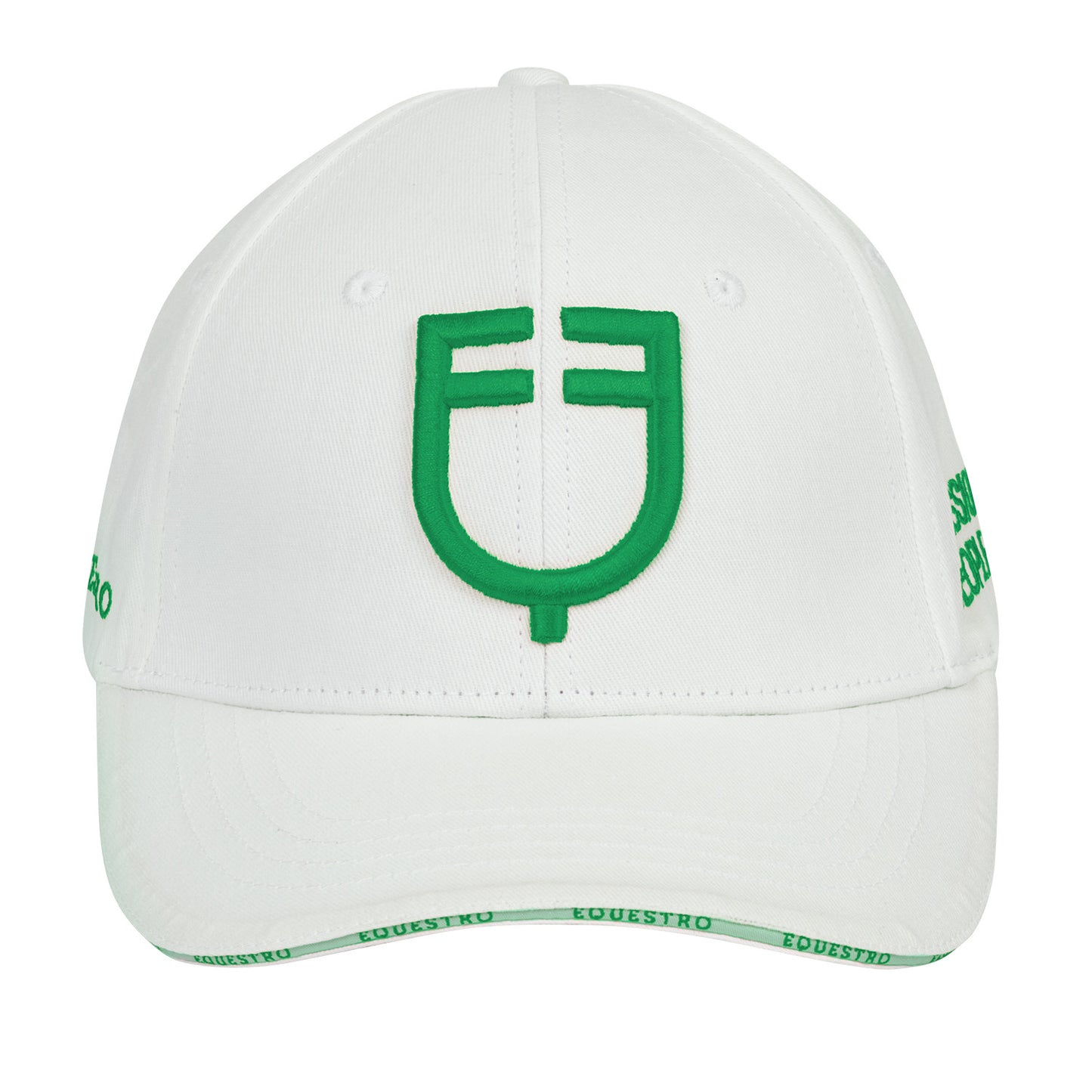 Gorra unisex de béisbol Equestro - White/Green