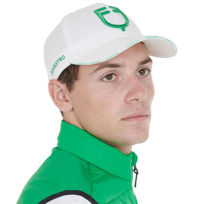 Gorra unisex de béisbol Equestro - White/Green