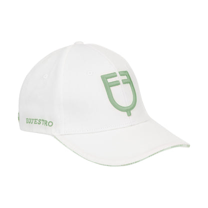 Gorra unisex de béisbol Equestro - White/Light Green