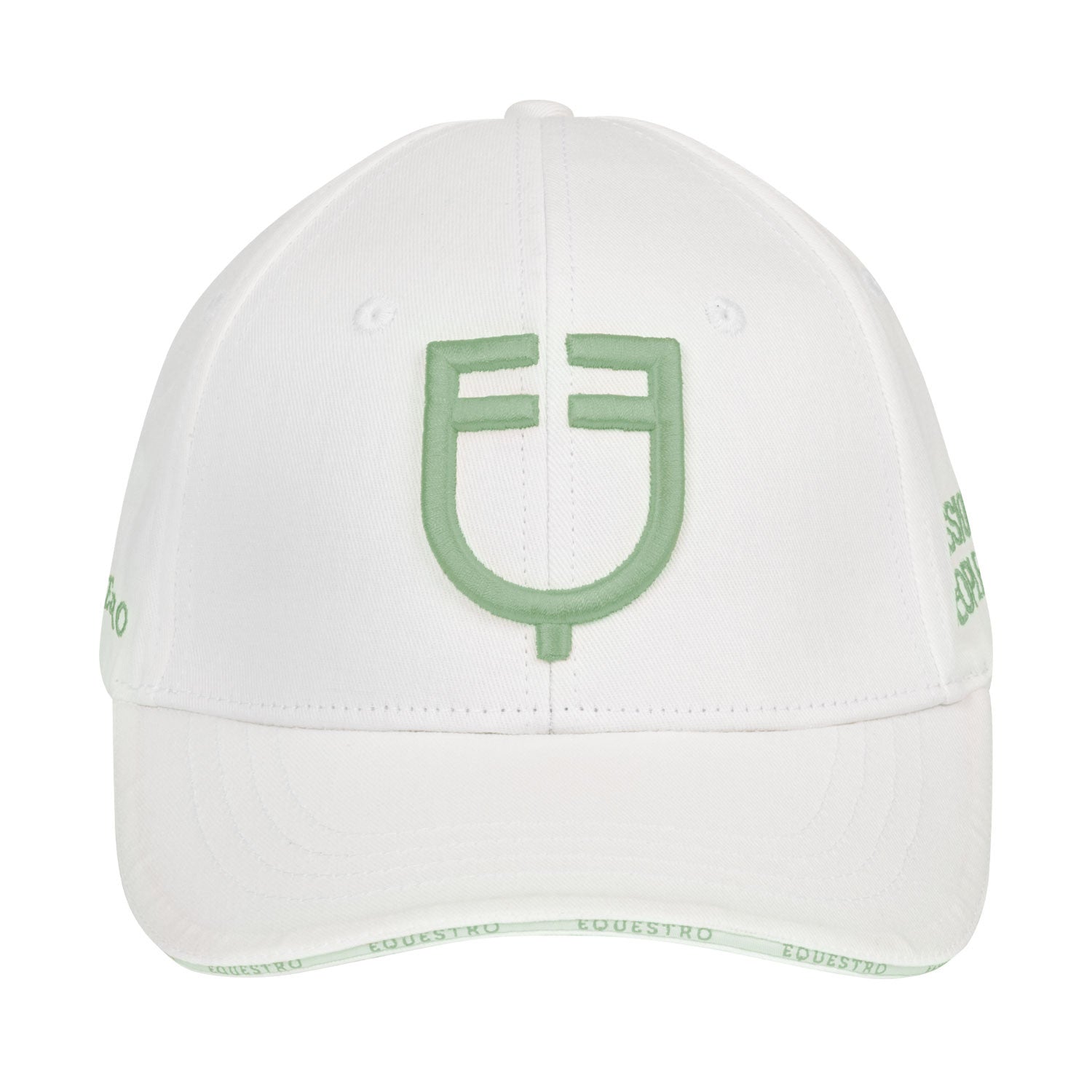 Gorra unisex de béisbol Equestro - White/Light Green