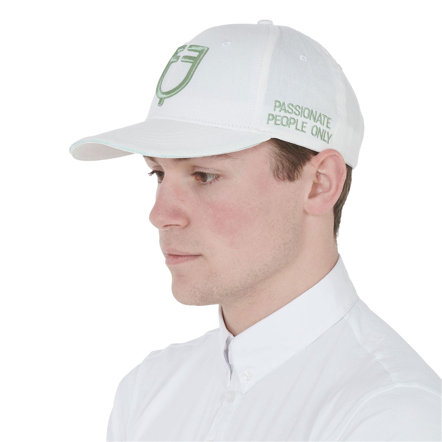 Gorra unisex de béisbol Equestro - White/Light Green