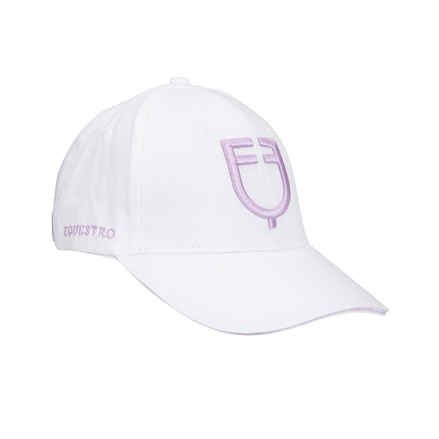 Gorra unisex de béisbol Equestro - White/Lilla
