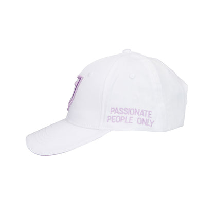 Gorra unisex de béisbol Equestro - White/Lilla
