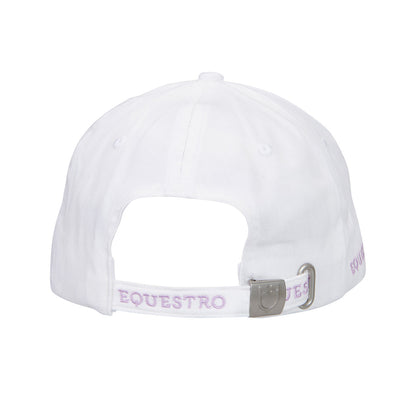 Gorra unisex de béisbol Equestro - White/Lilla