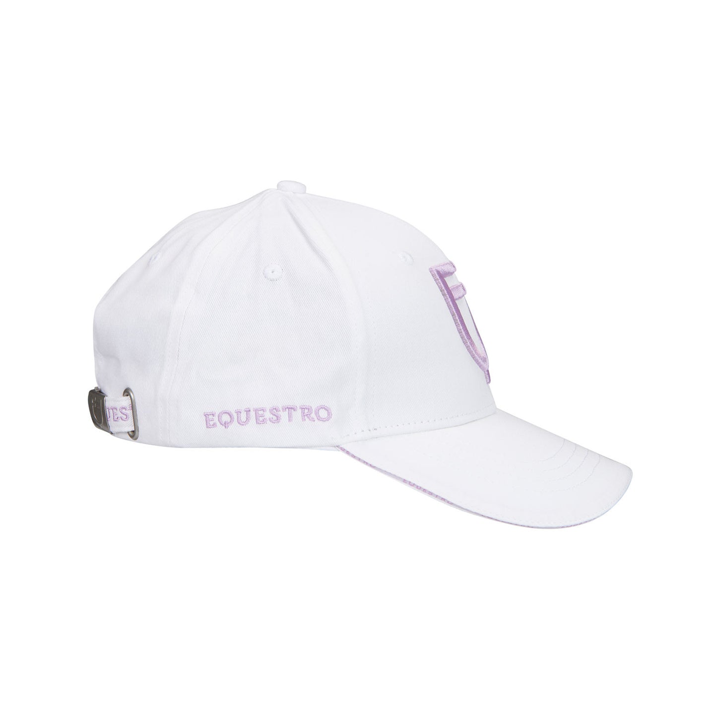 Gorra unisex de béisbol Equestro - White/Lilla