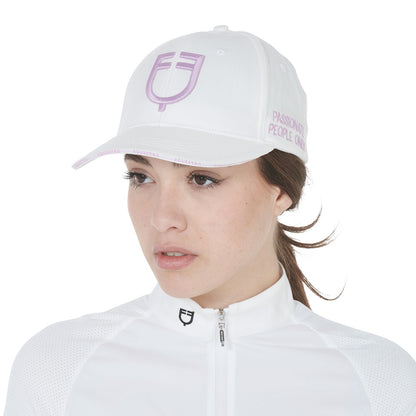 Gorra unisex de béisbol Equestro - White/Lilla