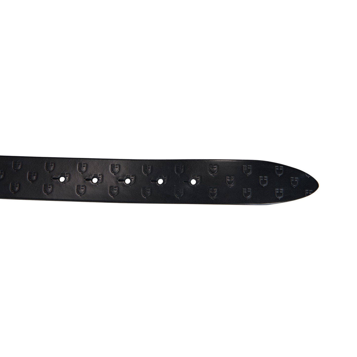 Cinturón de cuero con logo en la hebilla Equestro - Silver/Black