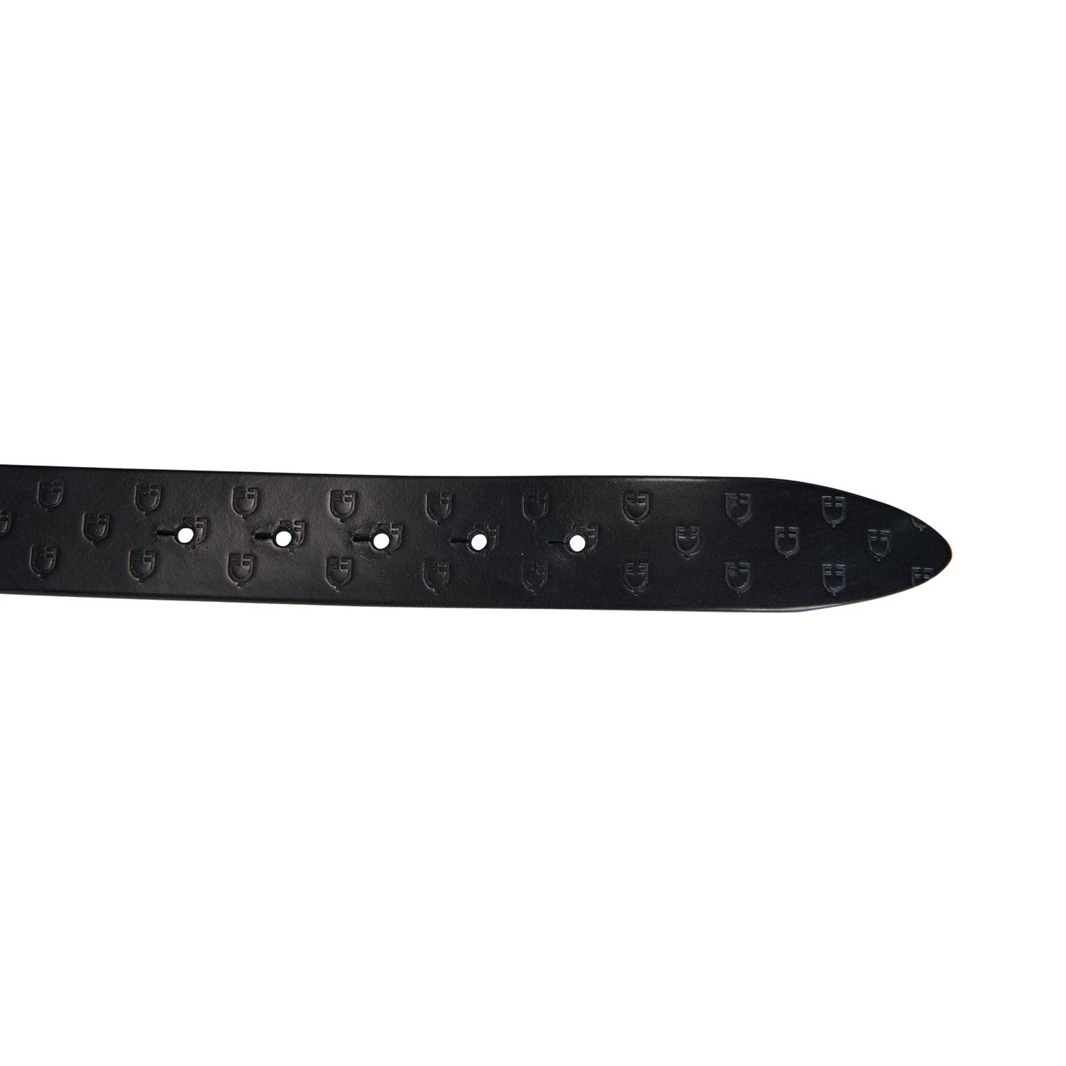 Cinturón de cuero con logo en la hebilla Equestro - Silver/Black