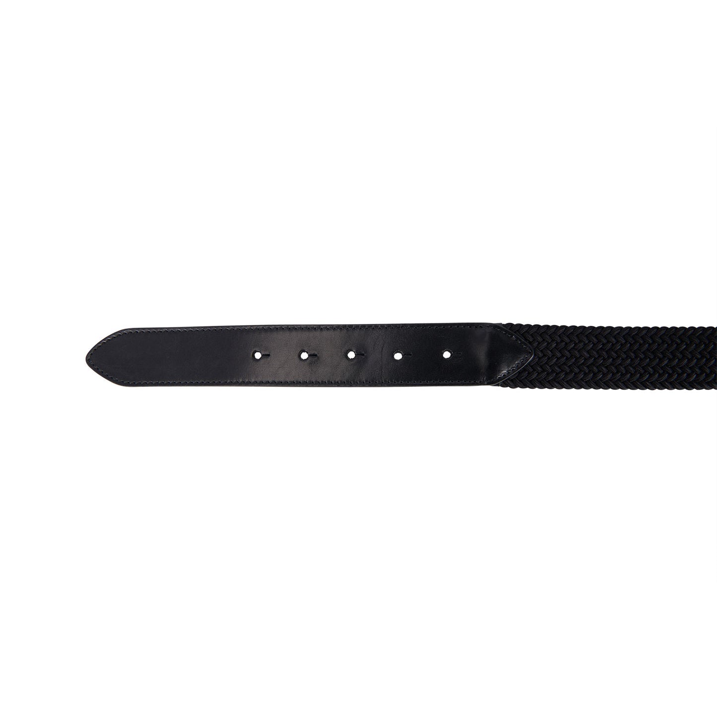 Cinturón de cuero con elástico y logo en la hebilla Equestro - Silver/Black