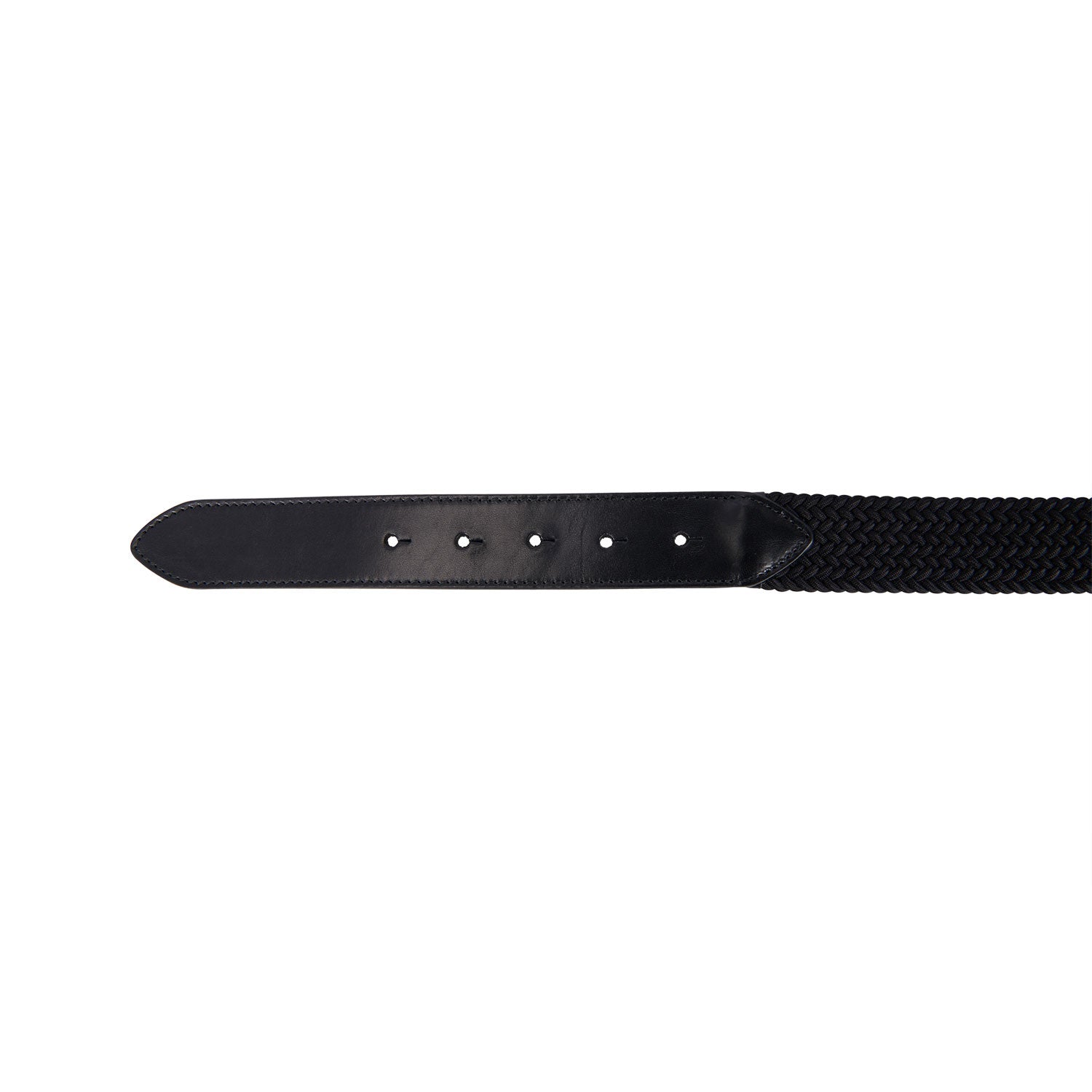 Cinturón de cuero con elástico y logo en la hebilla Equestro - Silver/Black