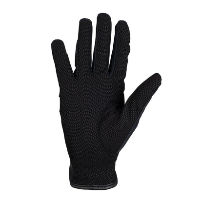 Guantes de tejido técnico con logo multicolor Equestro - Black/Redwood