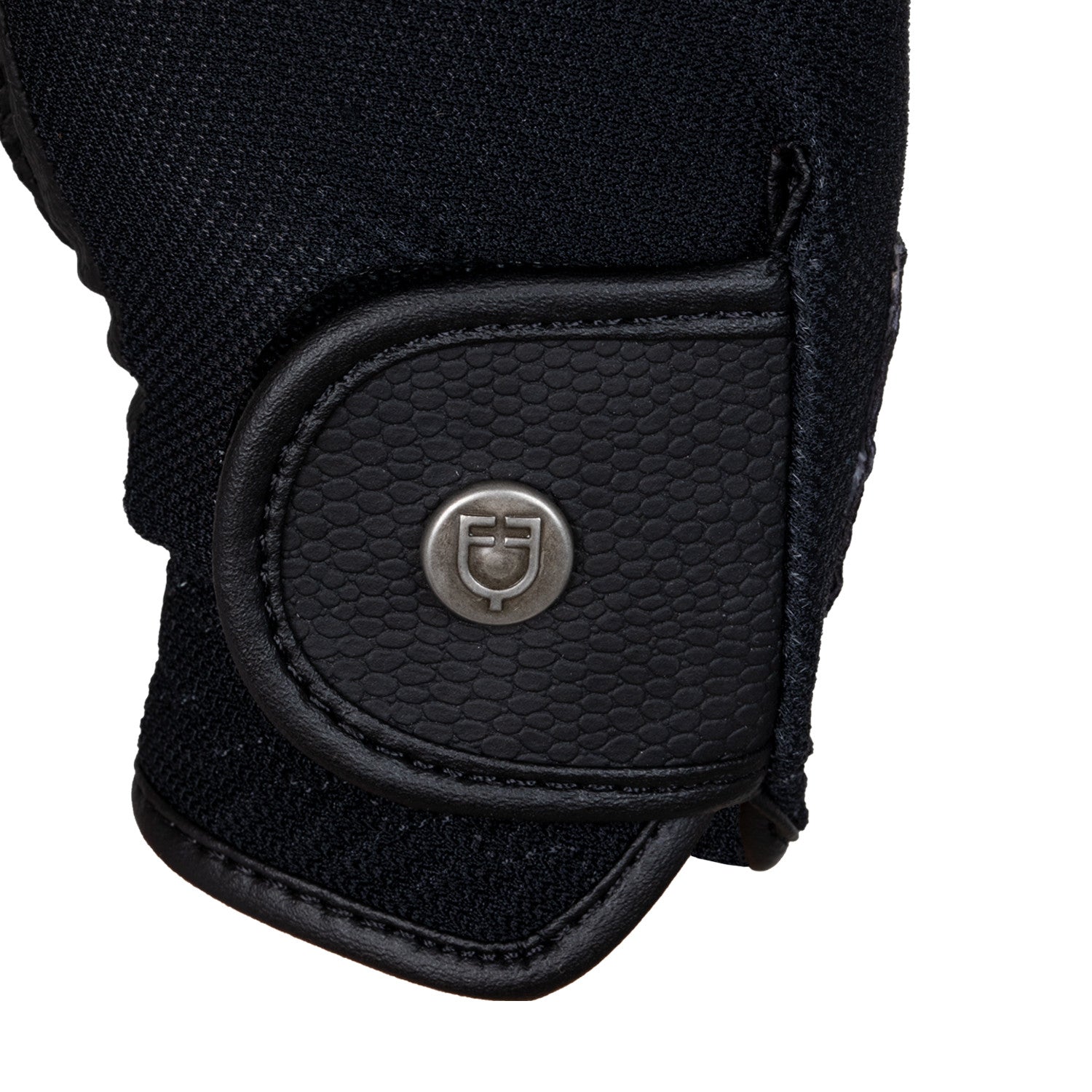 Guantes unisex de tejido técnico y malla Equestro - Negro