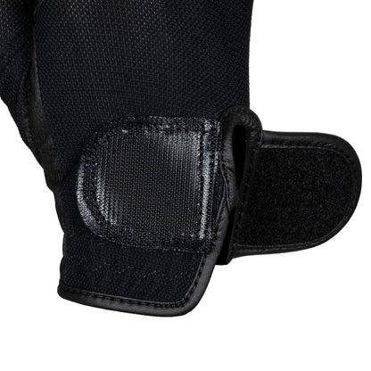 Guantes unisex de tejido técnico y malla Equestro - Negro