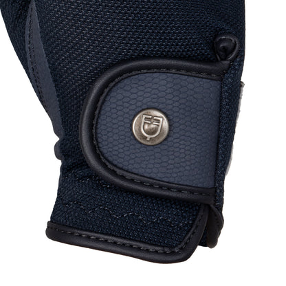 Guantes unisex de tejido técnico y malla Equestro - Azul marino
