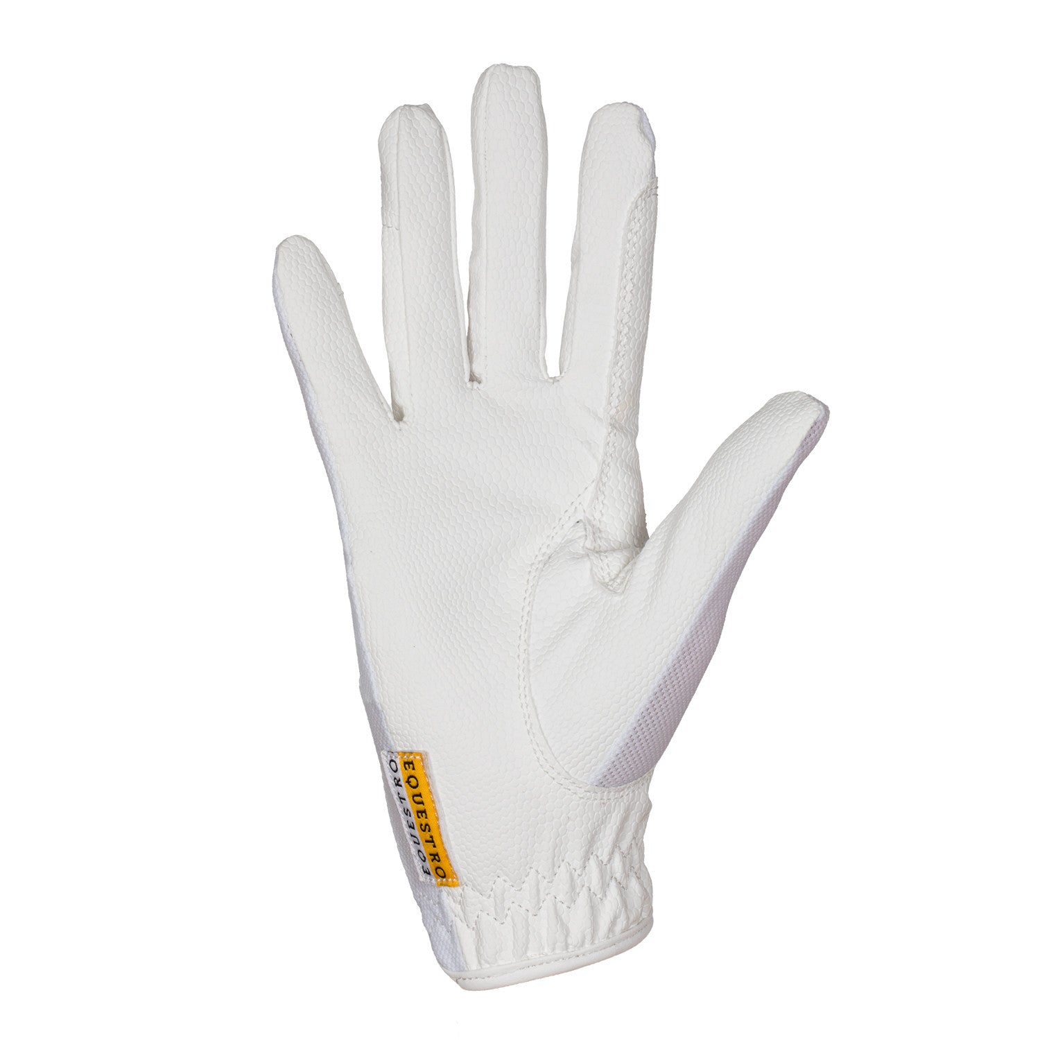 Guantes unisex de tejido técnico y malla Equestro - Blanco