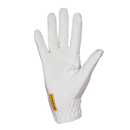 Guantes unisex de tejido técnico y malla Equestro - Blanco