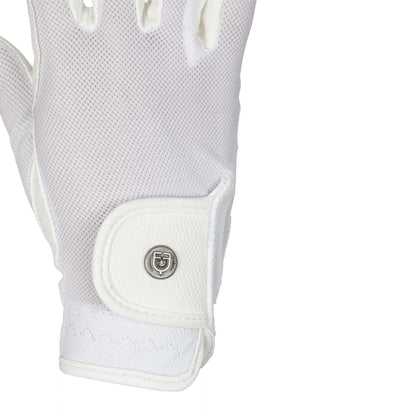 Guantes unisex de tejido técnico y malla Equestro - Blanco