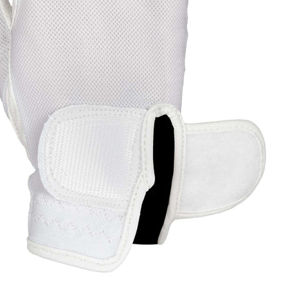 Guantes unisex de tejido técnico y malla Equestro - Blanco