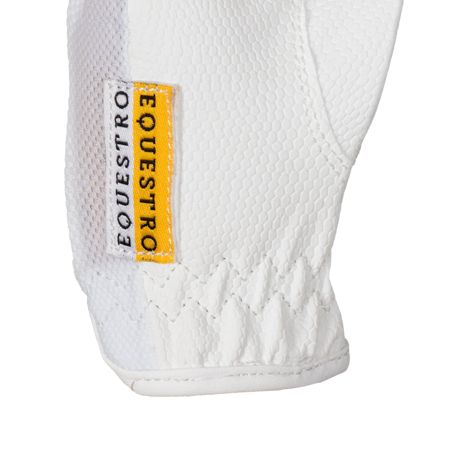Guantes unisex de tejido técnico y malla Equestro - Blanco