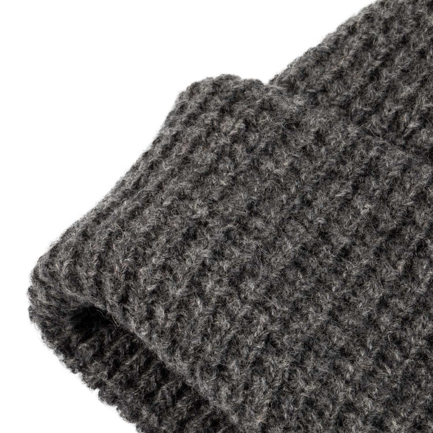 Gorro unisex de lana acanalada con logo Equestro - Melange Grey