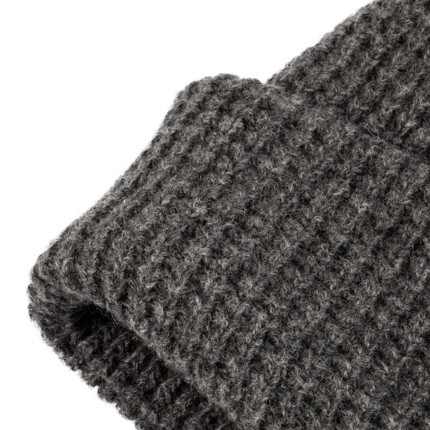 Gorro unisex de lana acanalada con logo Equestro - Melange Grey