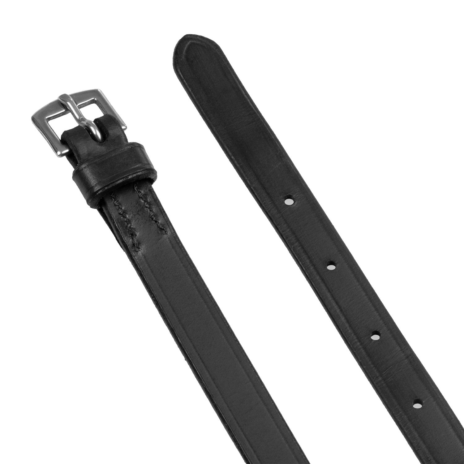 Correa de cuero para espuelas Equestro - Negro
