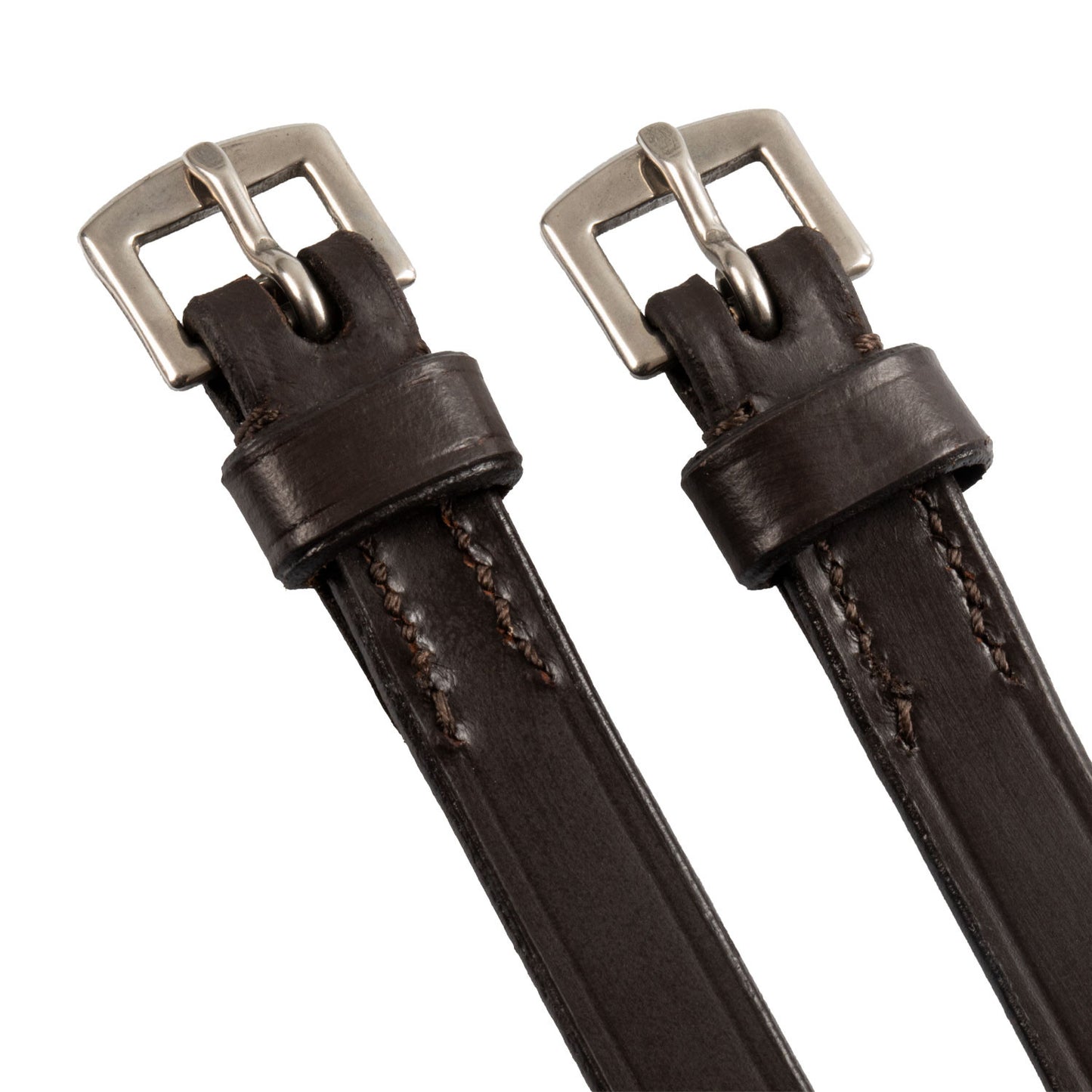 Correa de cuero para espuelas Equestro - Marrón oscuro