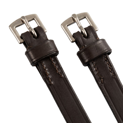 Correa de cuero para espuelas Equestro - Marrón oscuro