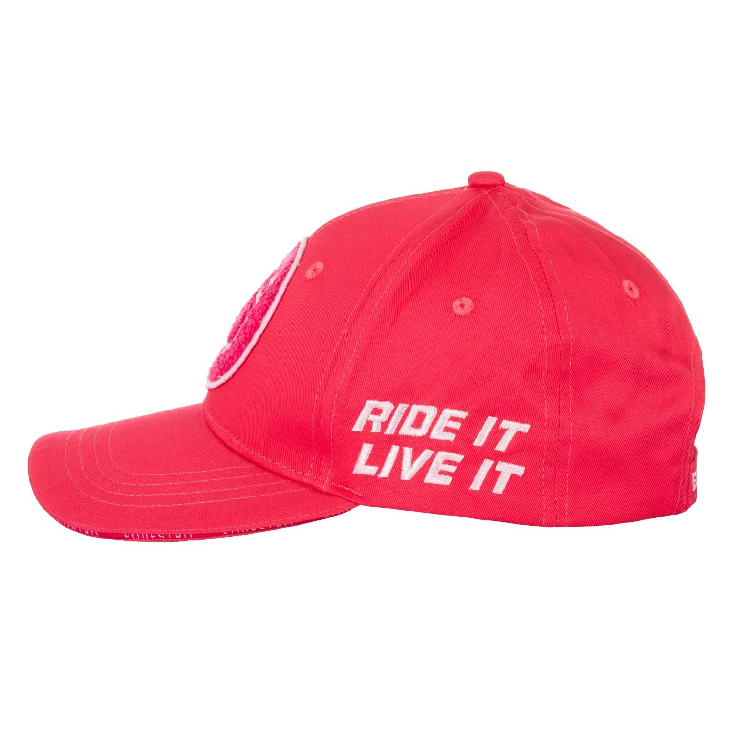 Gorra de béisbol con logo en parche de felpa Equestro - Honeysuckle (18-2120)/Ballerina