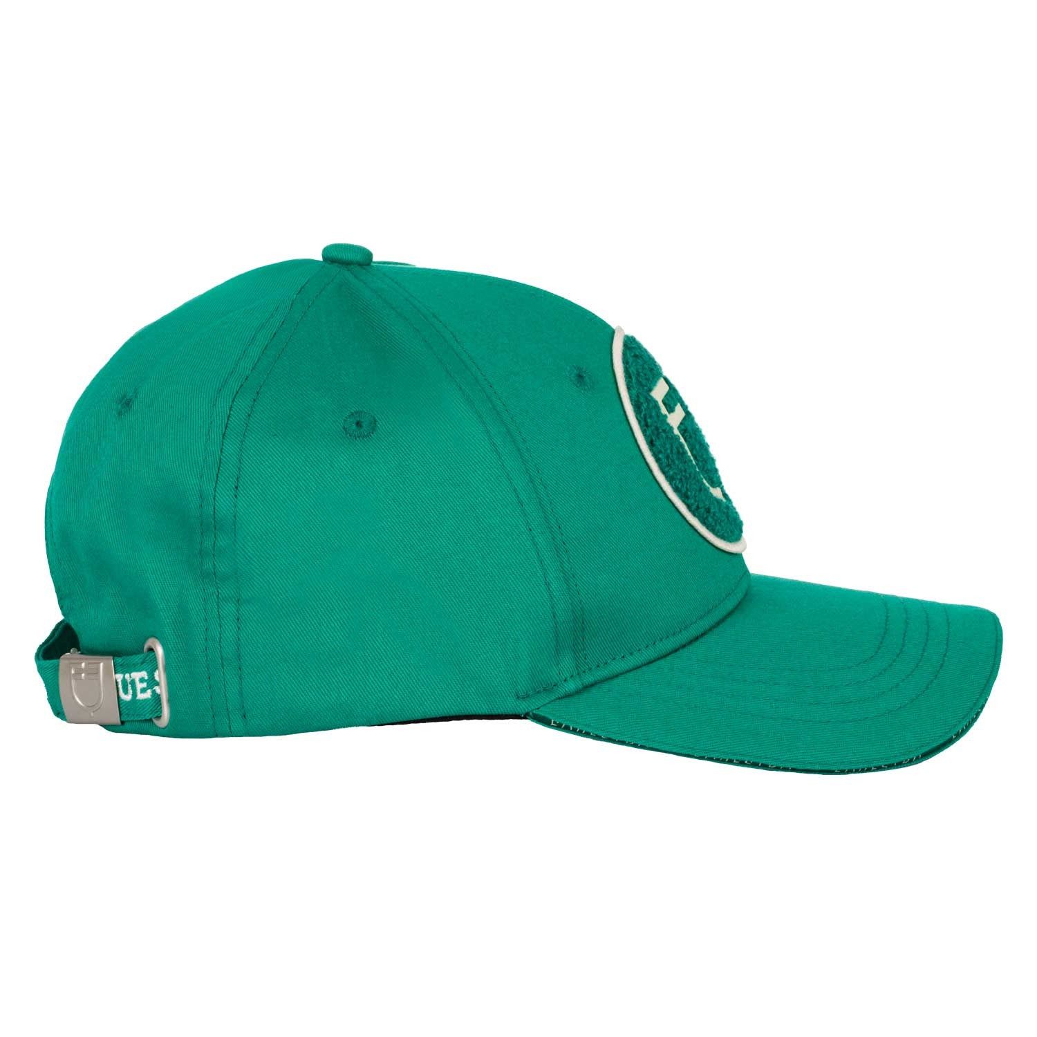 Gorra de béisbol con logo en parche de felpa Equestro - Ultramarine Green (18-5338)/Antique White