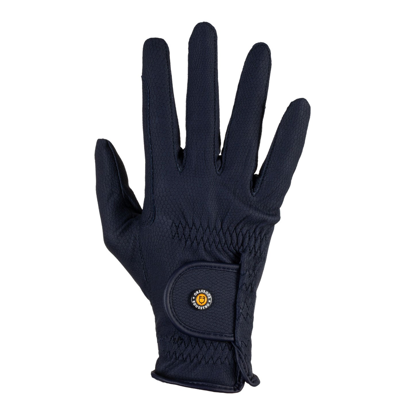 Guantes unisex de cuero sintético con cierre de velcro Equestro - Azul marino