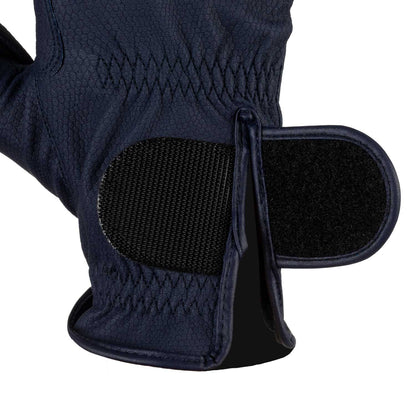 Guantes unisex de cuero sintético con cierre de velcro Equestro - Azul marino