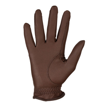 Guantes unisex de cuero sintético con cierre de velcro Equestro - Marrón oscuro
