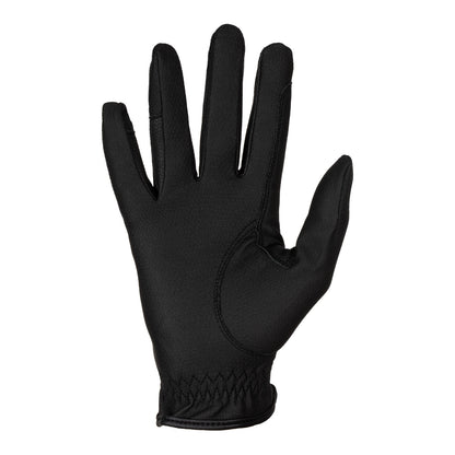 Guantes unisex de piel sintética con acolchado y cierre de velcro Equestro - Negro