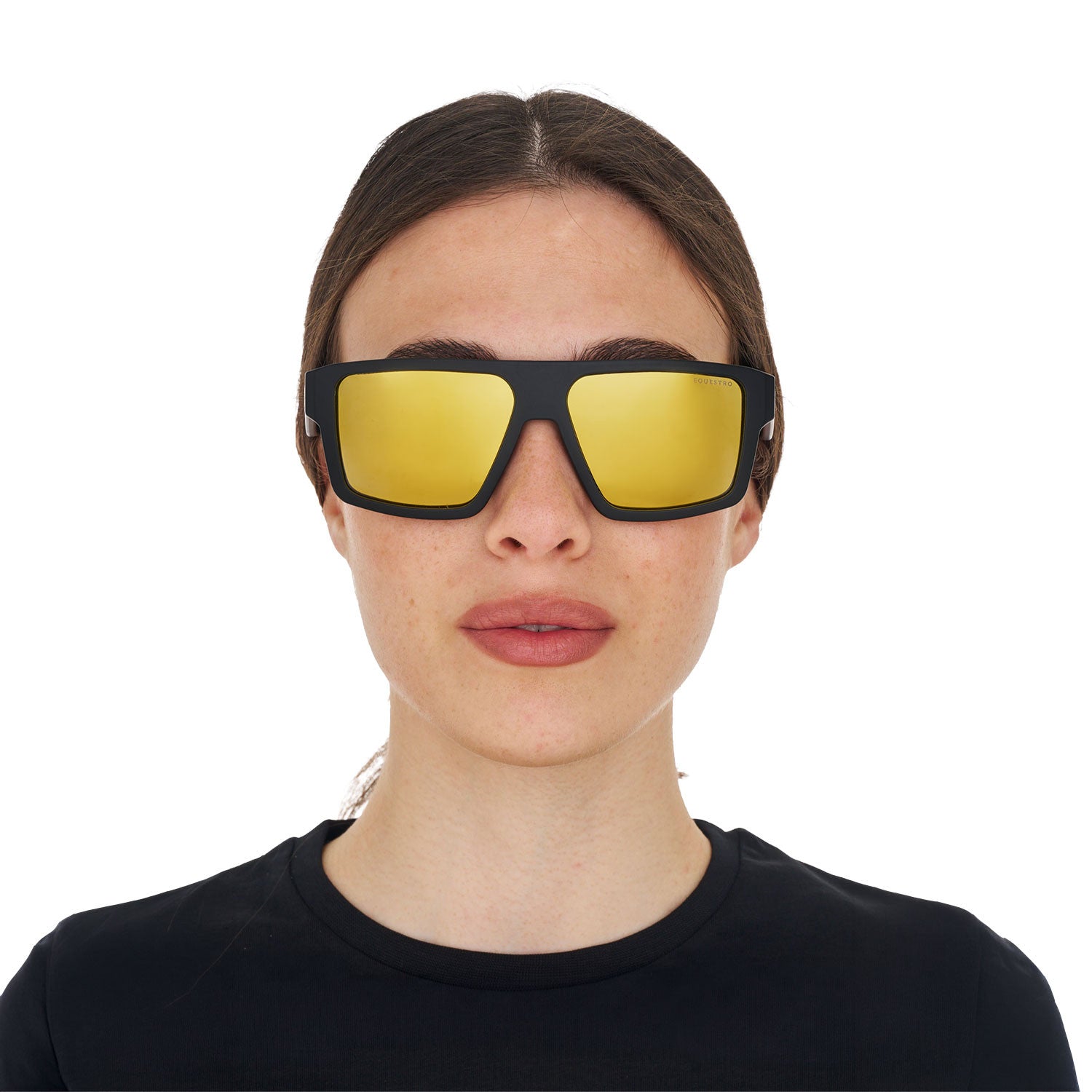 Gafas de sol deportivas polarizadas modelo Sunniva Equestro - Black Matt/Gold Revo