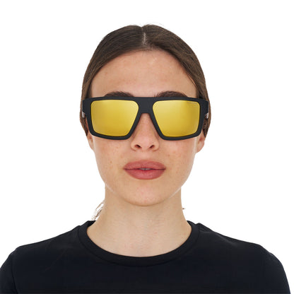 Gafas de sol deportivas polarizadas modelo Sunniva Equestro - Black Matt/Gold Revo