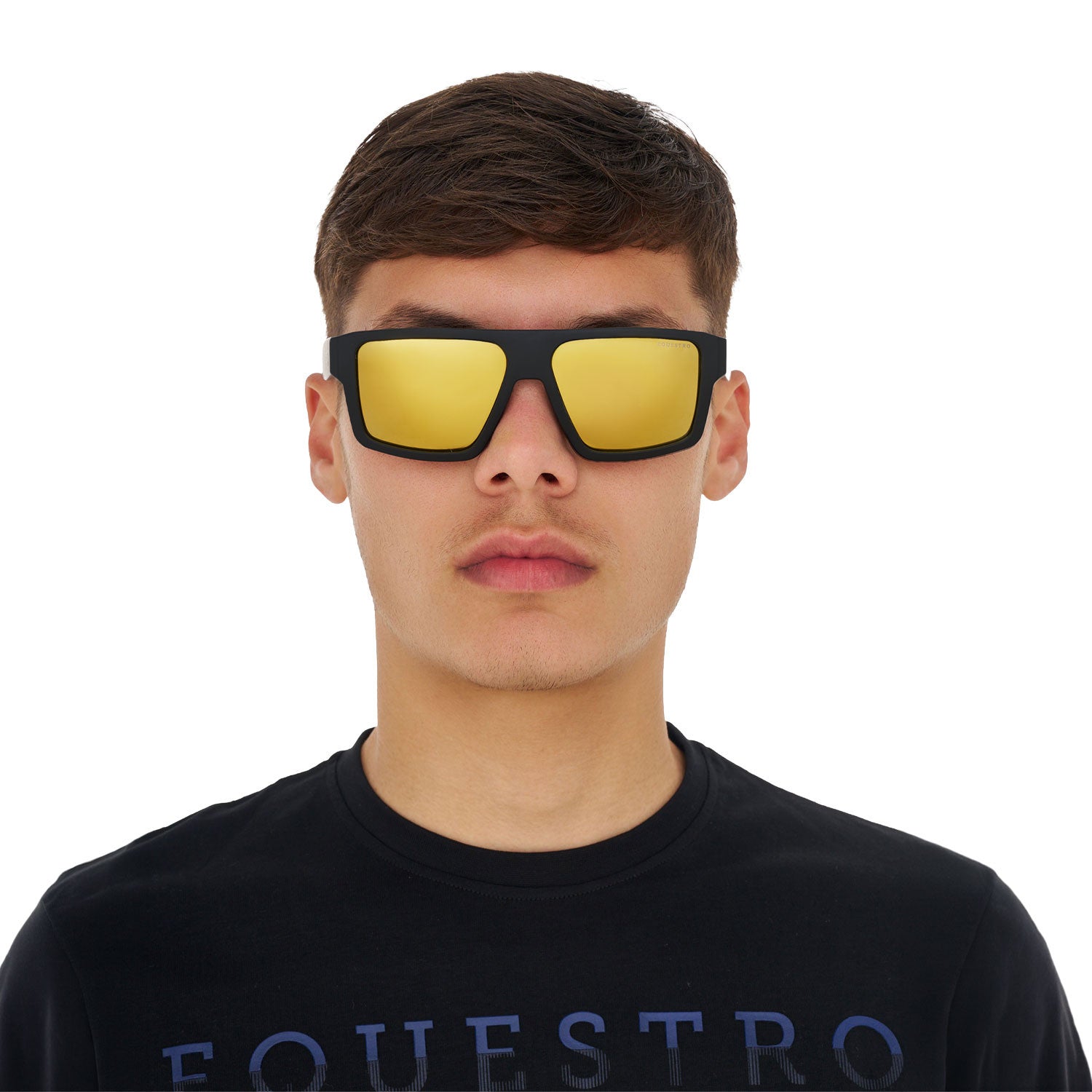 Gafas de sol deportivas polarizadas modelo Sunniva Equestro - Black Matt/Gold Revo
