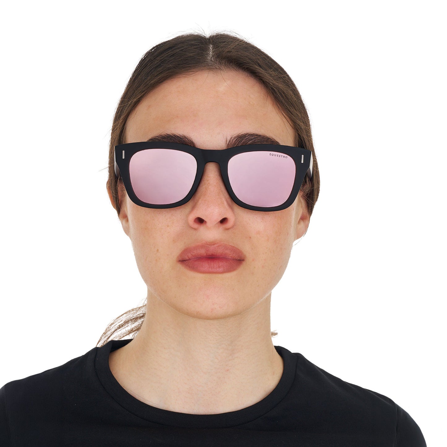 Gafas de sol deportivas polarizadas modelo Solana Equestro - Black Matt/Pink Revo