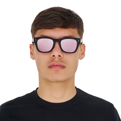 Gafas de sol deportivas polarizadas modelo Solana Equestro - Black Matt/Pink Revo