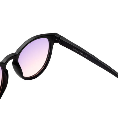 Gafas de sol deportivas polarizadas modelo Heulwen Equestro - Black Matt/Purple Pink Gradient