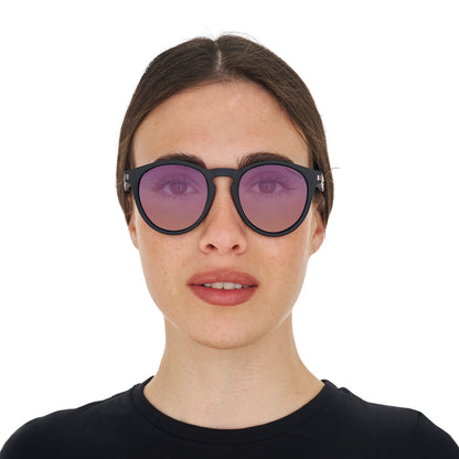 Gafas de sol deportivas polarizadas modelo Heulwen Equestro - Black Matt/Purple Pink Gradient