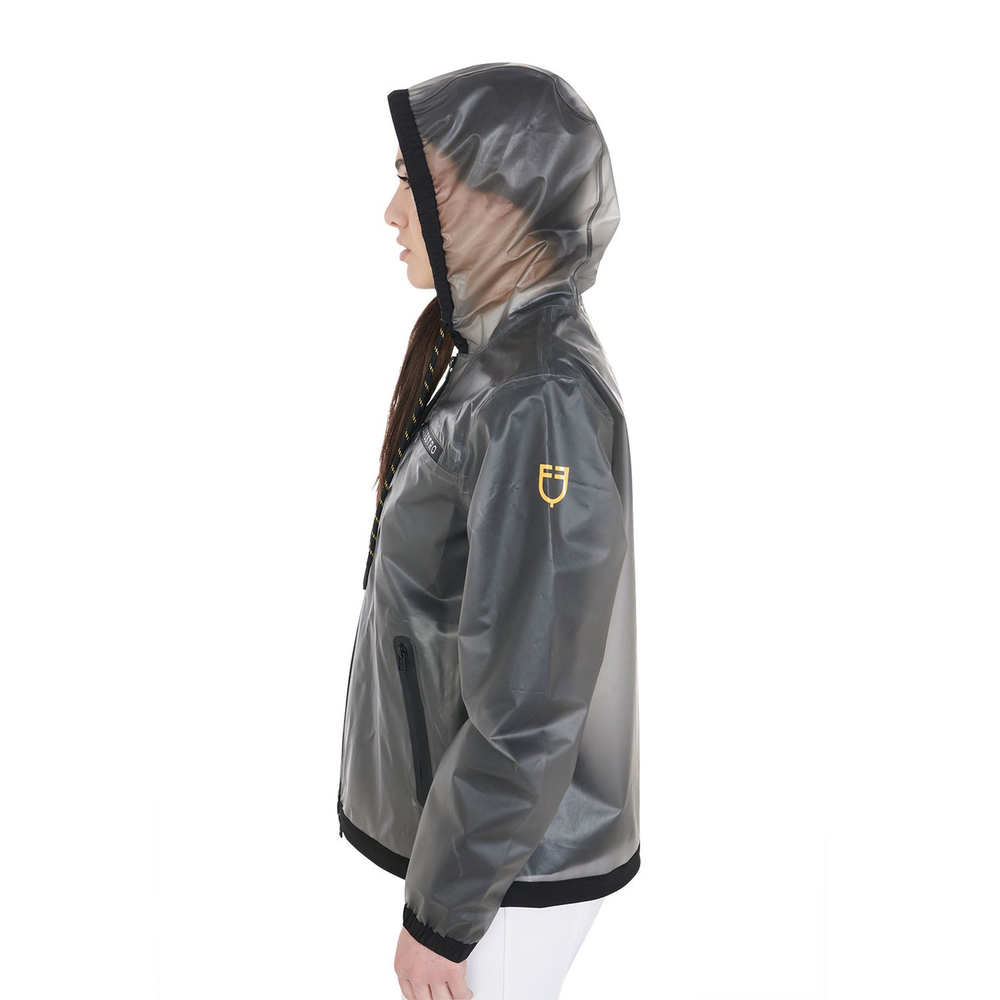 Impermeable técnico transparente para mujer Equestro - Gris