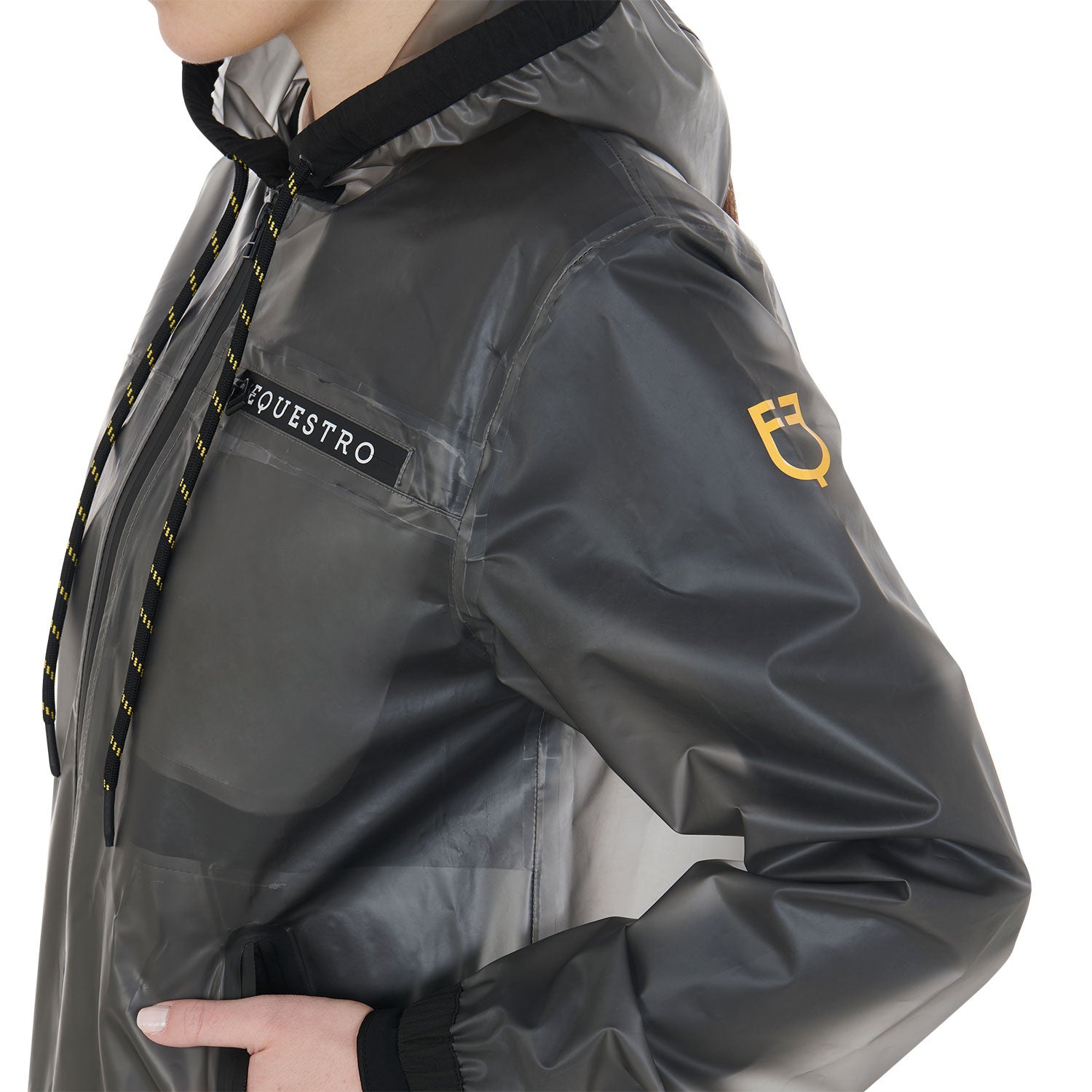 Impermeable técnico transparente para mujer Equestro - Gris