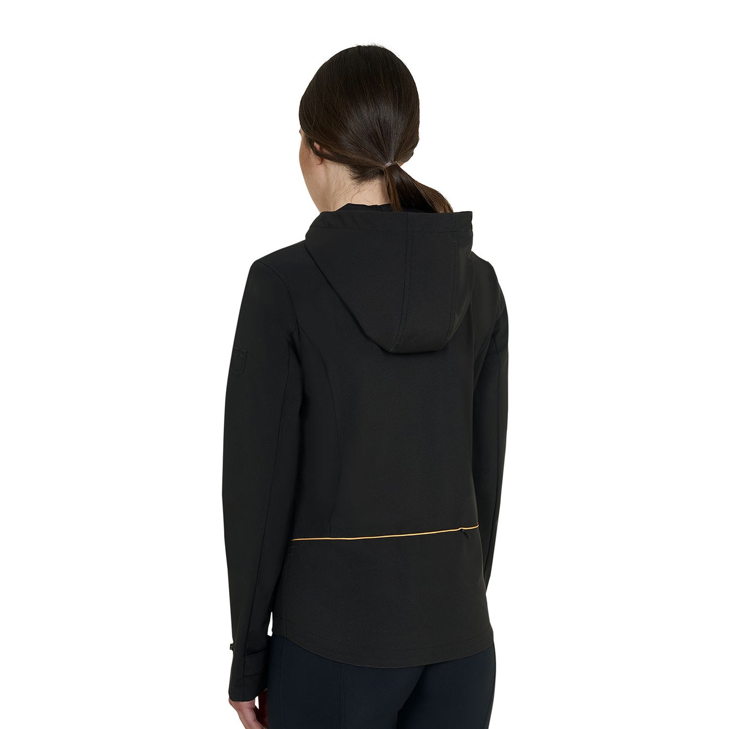 Chaqueta softshell slim fit de mujer con cremallera cortaviento Equestro - Negro