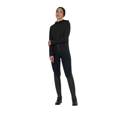 Chaqueta softshell slim fit de mujer con cremallera cortaviento Equestro - Negro