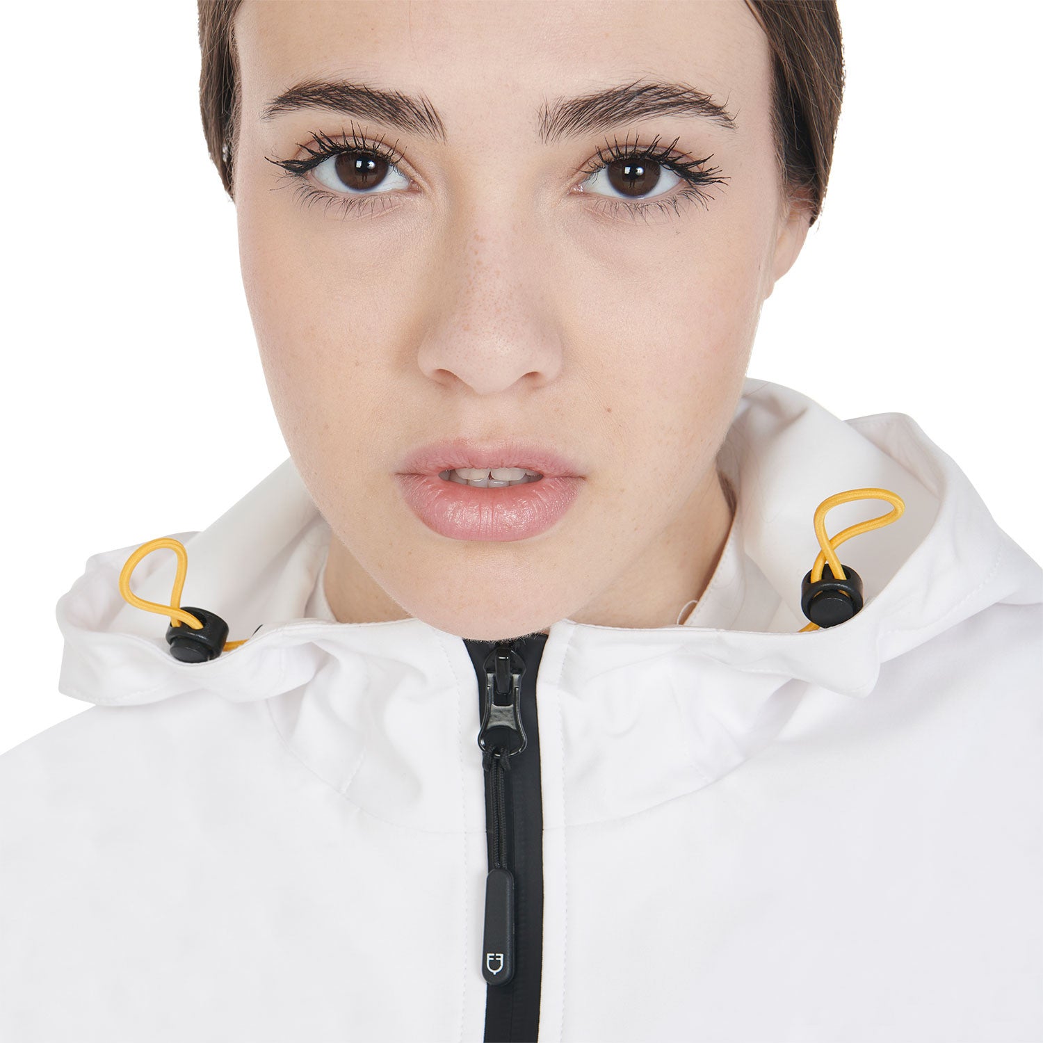 Chaqueta softshell slim fit de mujer con cremallera cortaviento Equestro - Blanco