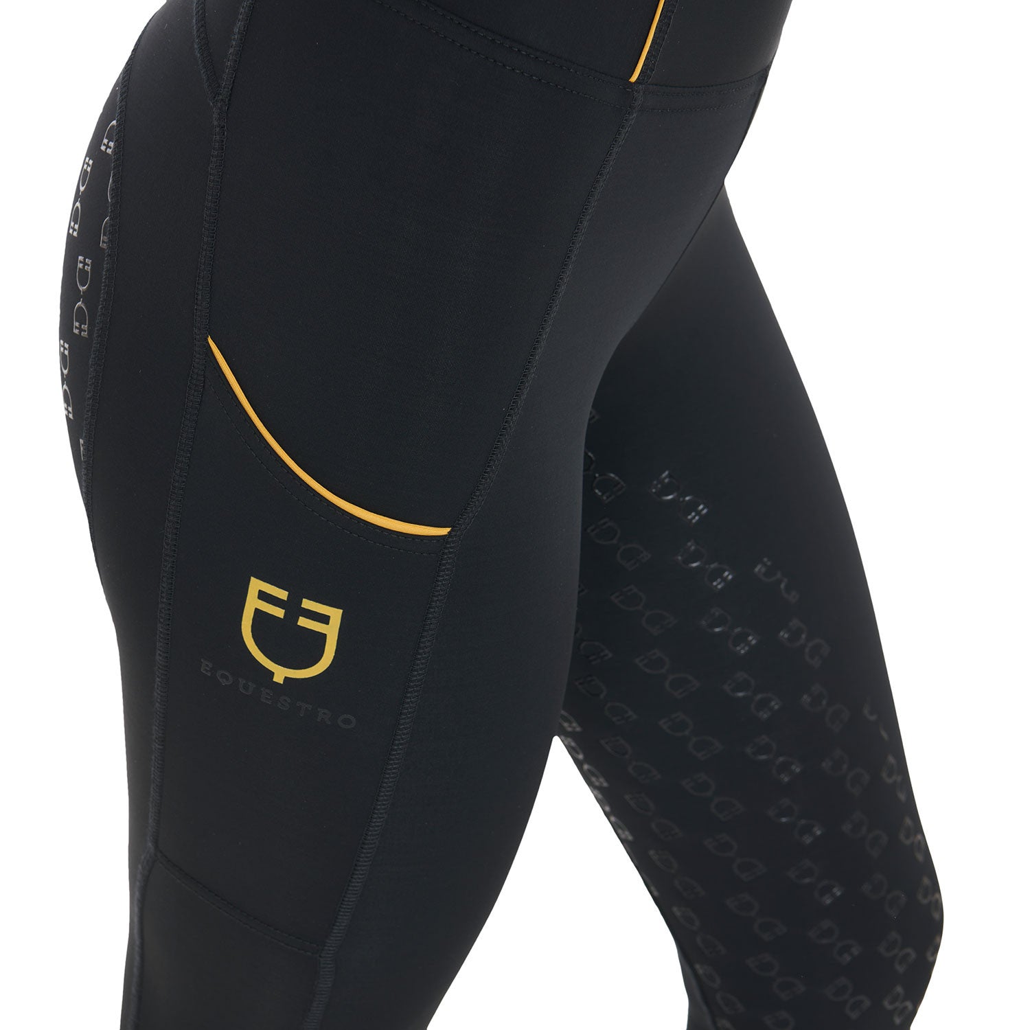 Leggings de mujer ligeros slim fit Equestro - Negro