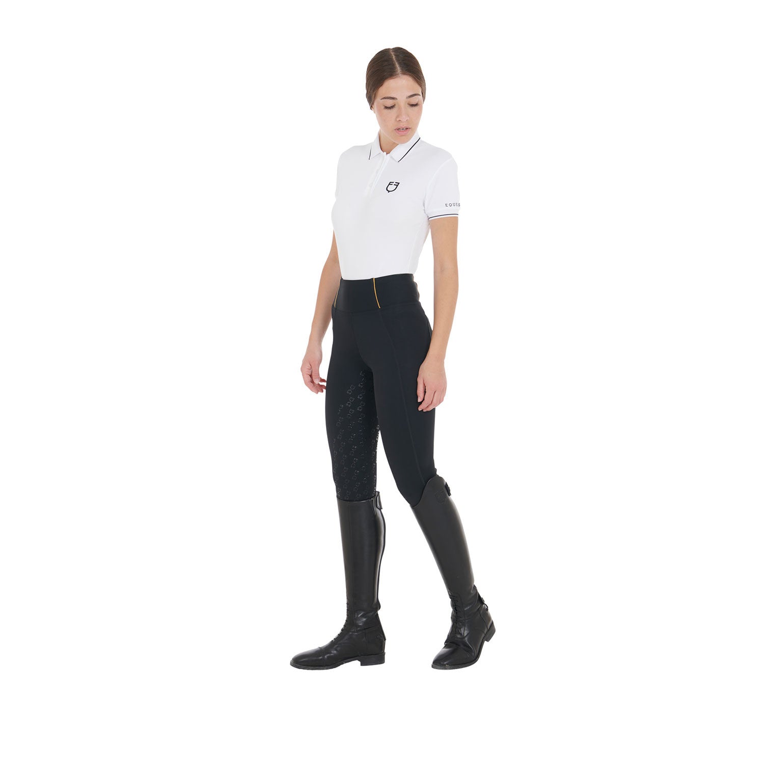 Leggings de mujer ligeros slim fit Equestro - Negro